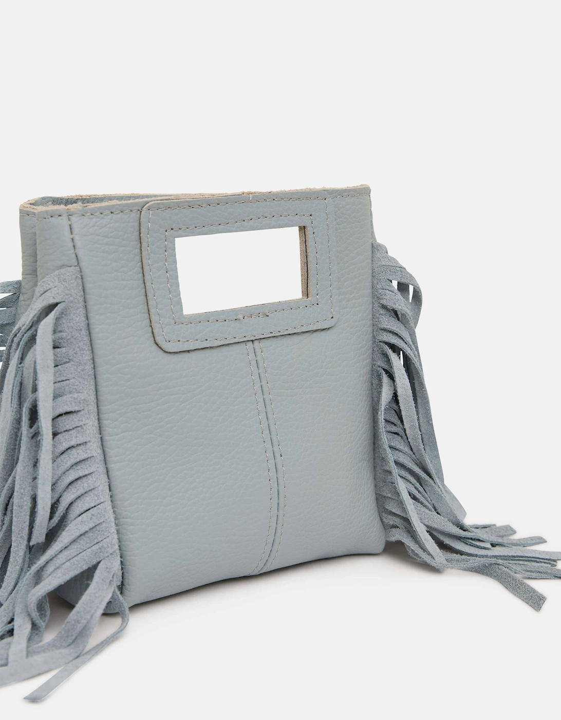 Pale Blue Fringe Bag