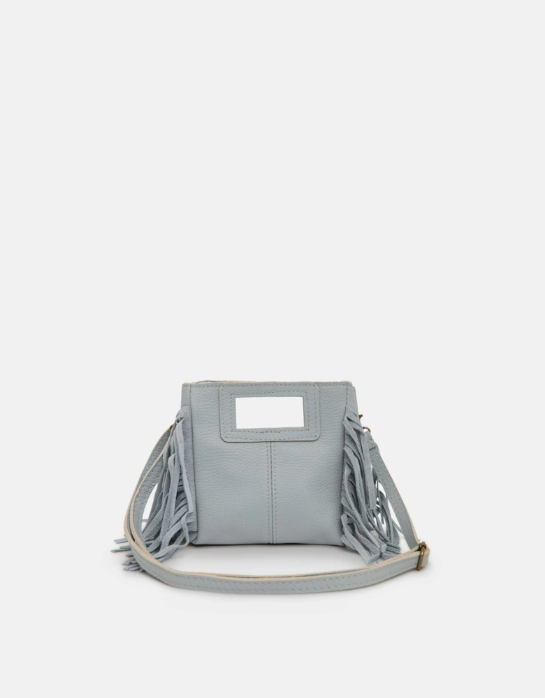 Pale Blue Fringe Bag