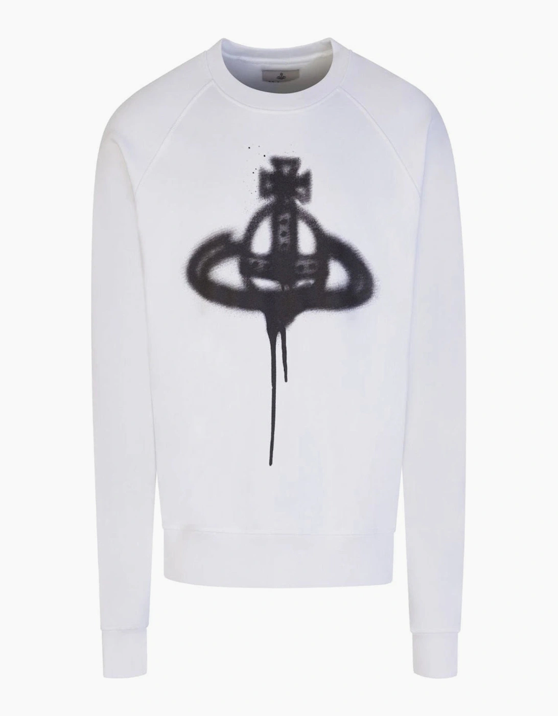 Men's White Spray Orb Raglan Sweatshirt, 4 of 3