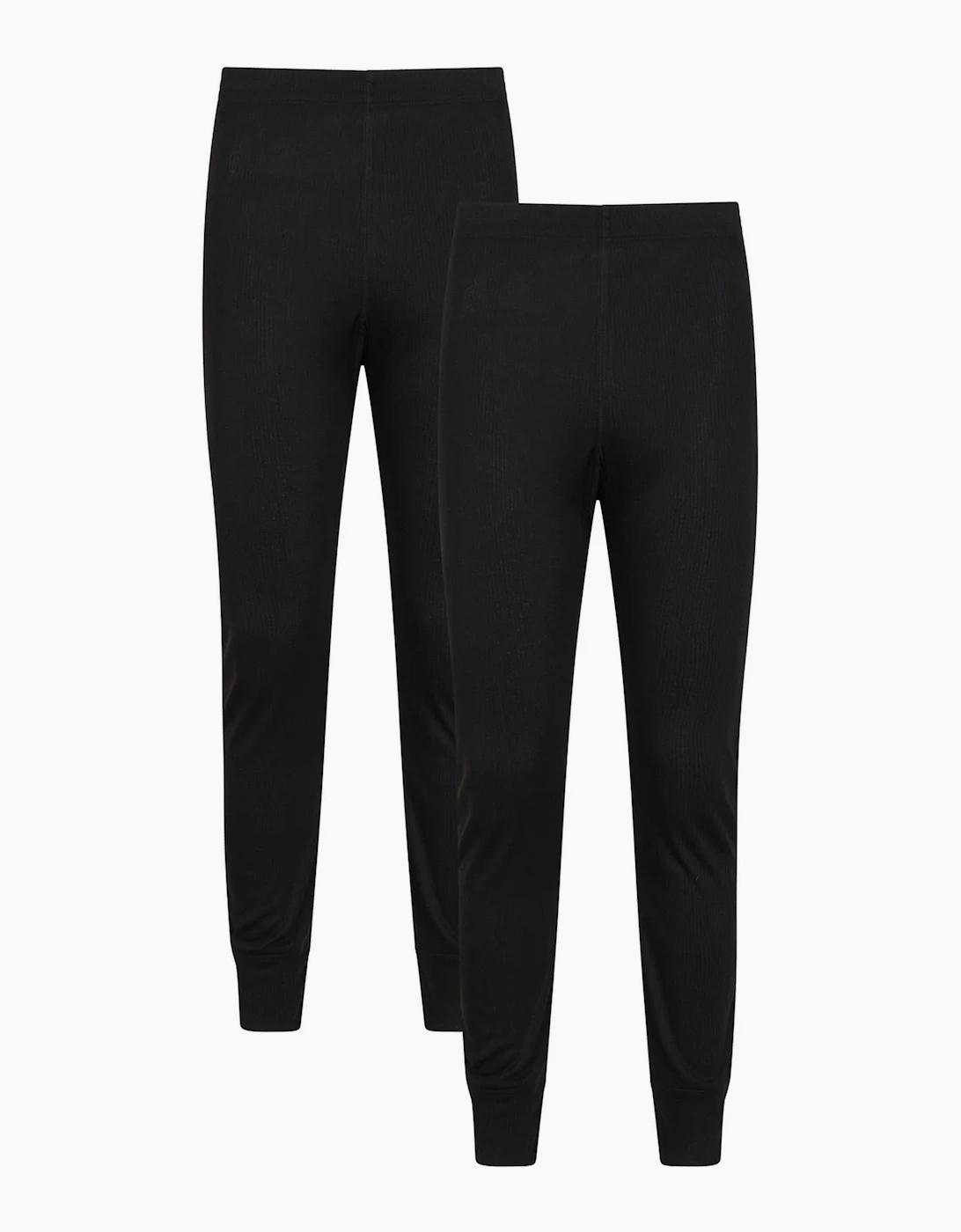 Mountain Warehouse Men's Black Talus Base Layer Bottoms (Pack Of 2) - Size: 33/32/32