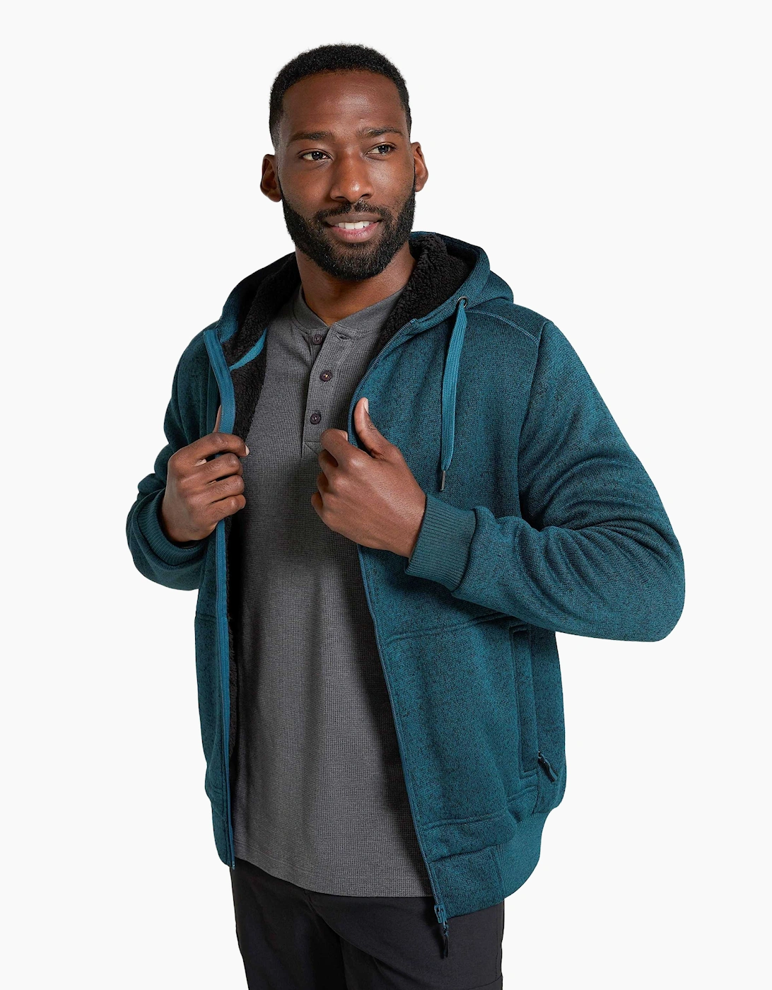 Mens Nevis II Faux Fur Hoodie