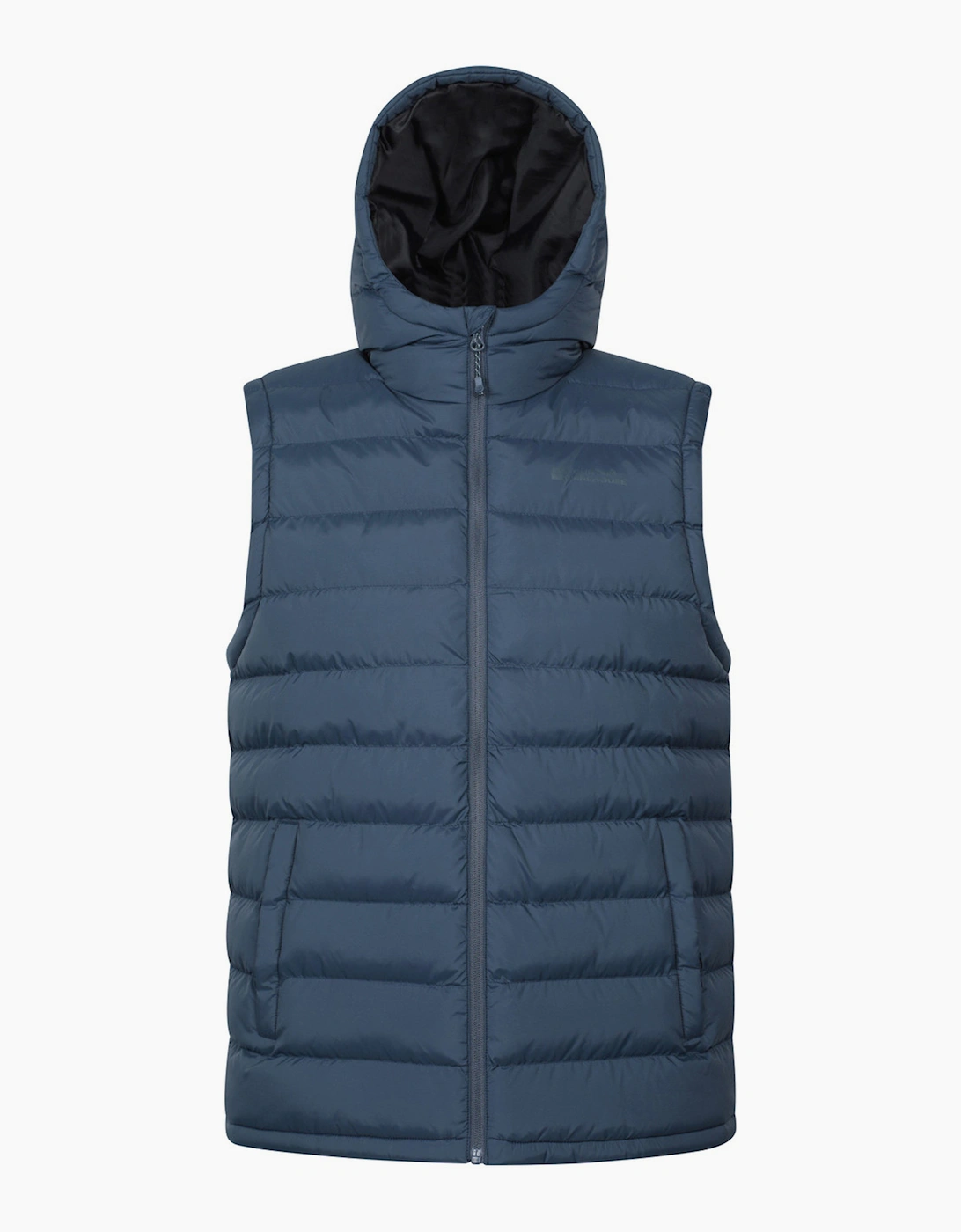 Mountain Warehouse Men's Navy Seasons Hooded Padded Gilet - Size Regular/34