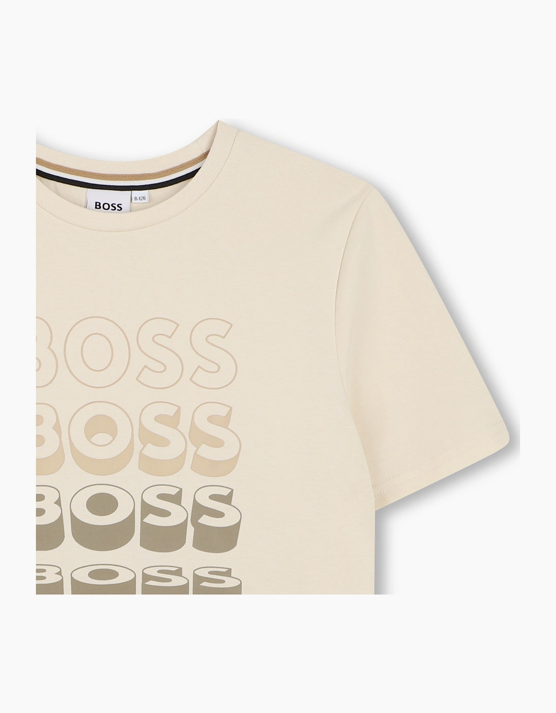 BOSS SAND REPEAT LOGO T SHIRT J52982