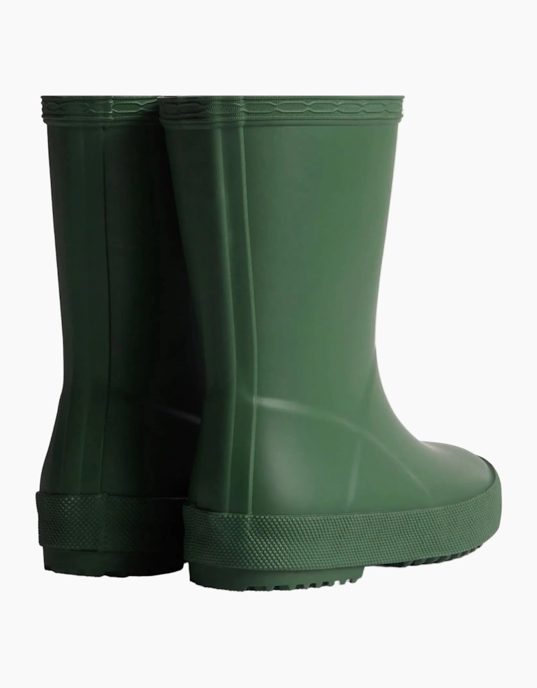 Kids First (Matte) Rubber Kid's Green Standard Wellington Boots