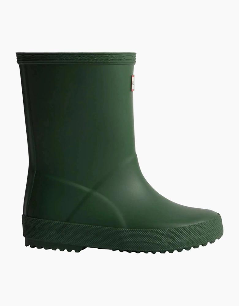 Kids First (Matte) Rubber Kid's Green Standard Wellington Boots