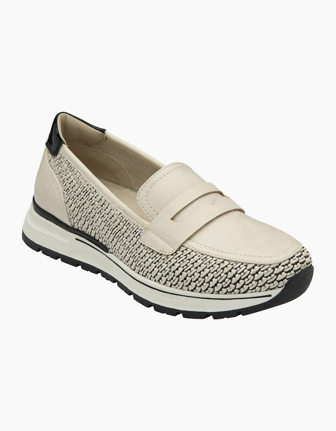 Lotus Women's Off White/Black Florida Loafers Colour: : Size 3 - Image 3