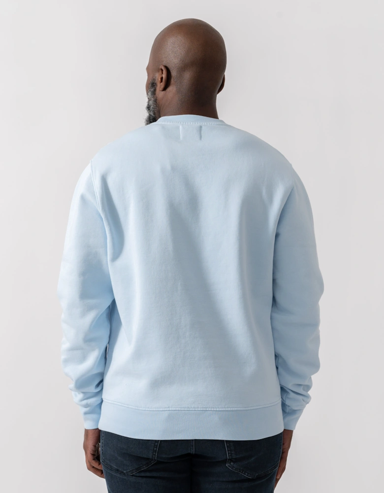 Mens Classic Organic Crew Neck Sweatshirt - Polar Blue