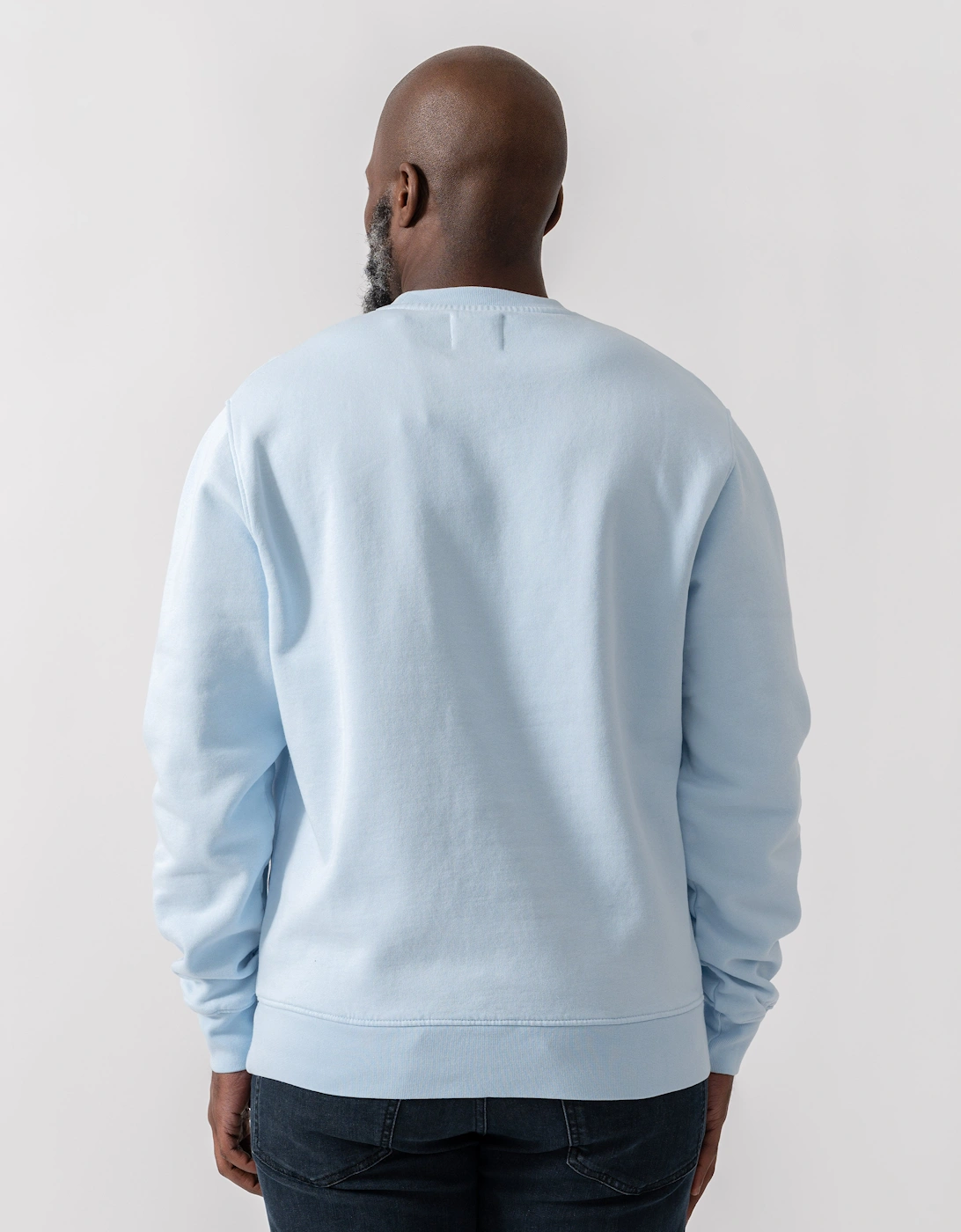 Mens Classic Organic Crew Neck Sweatshirt - Polar Blue