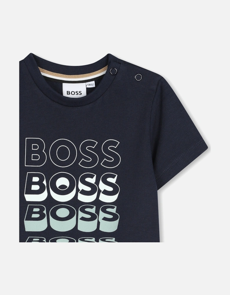 BOSS BABY/TODDLER NAVY T SHIRT J52889