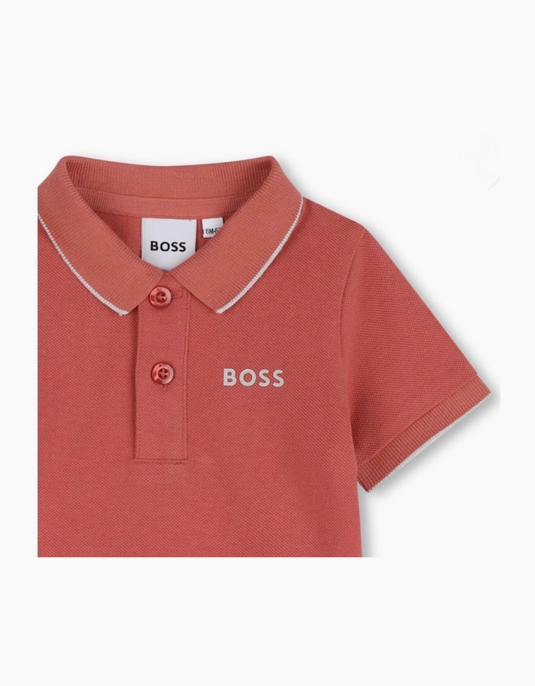 BOSS BABY/TODDLER RASBERRY POLO SHIRT J52713
