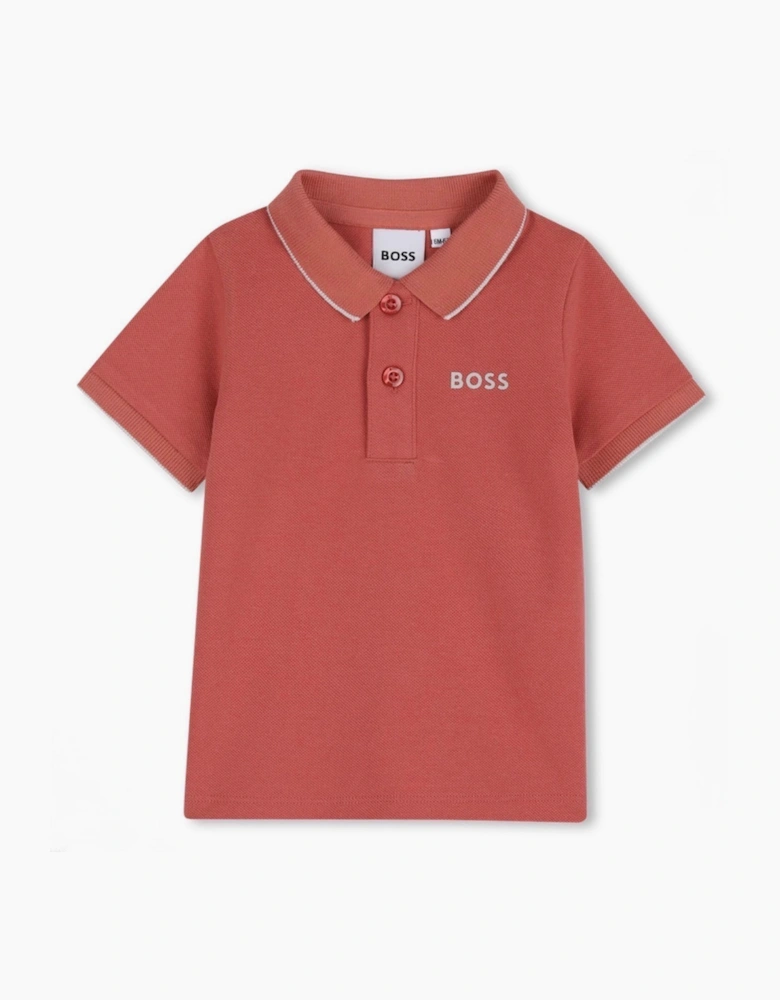 BOSS BABY/TODDLER RASBERRY POLO SHIRT J52713