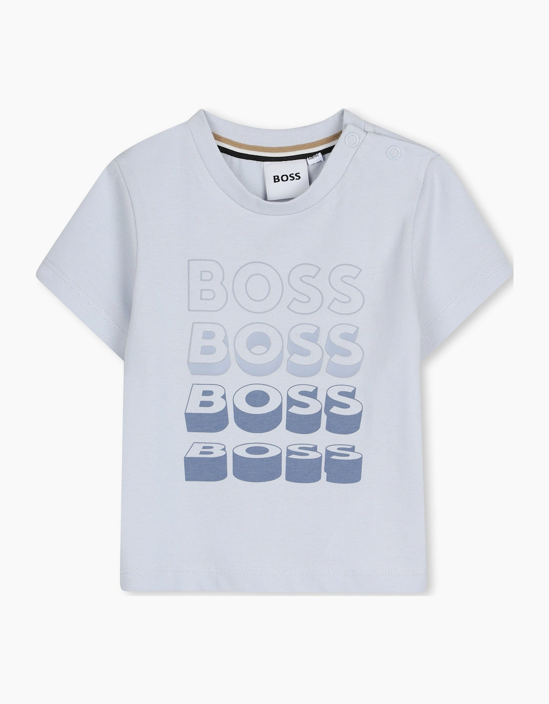 BOSS BABY/TODDLER REPEAT LOGO PALE BLUE T SHIRT J52889, 4 of 3