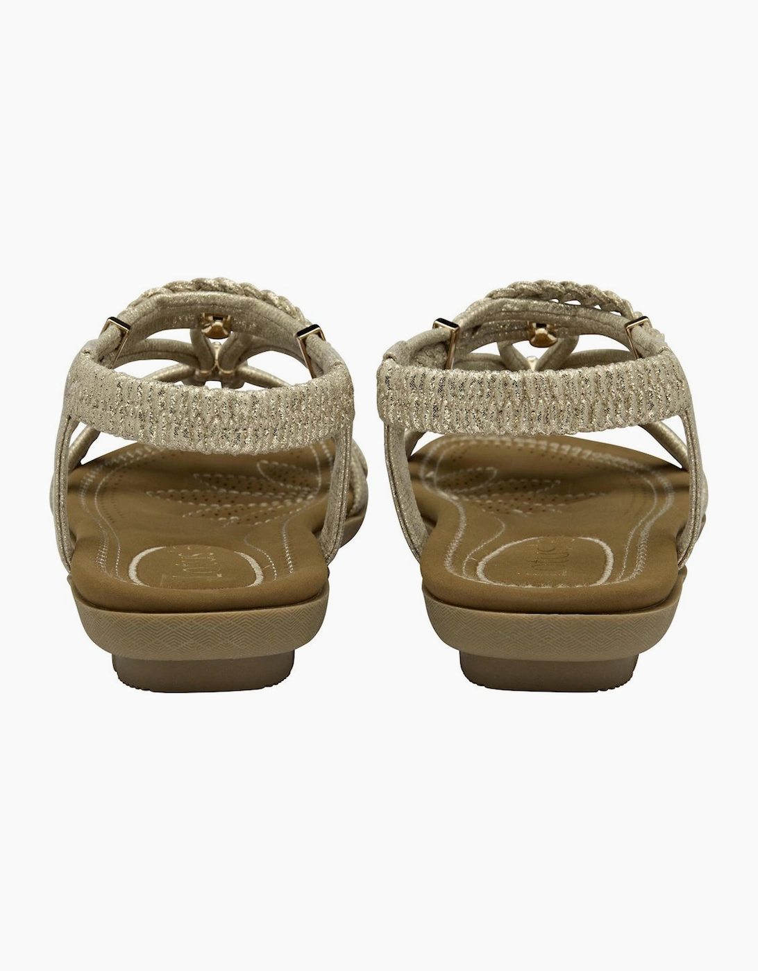 Lotus Women's Gold Domenica Sandals - Size: 7