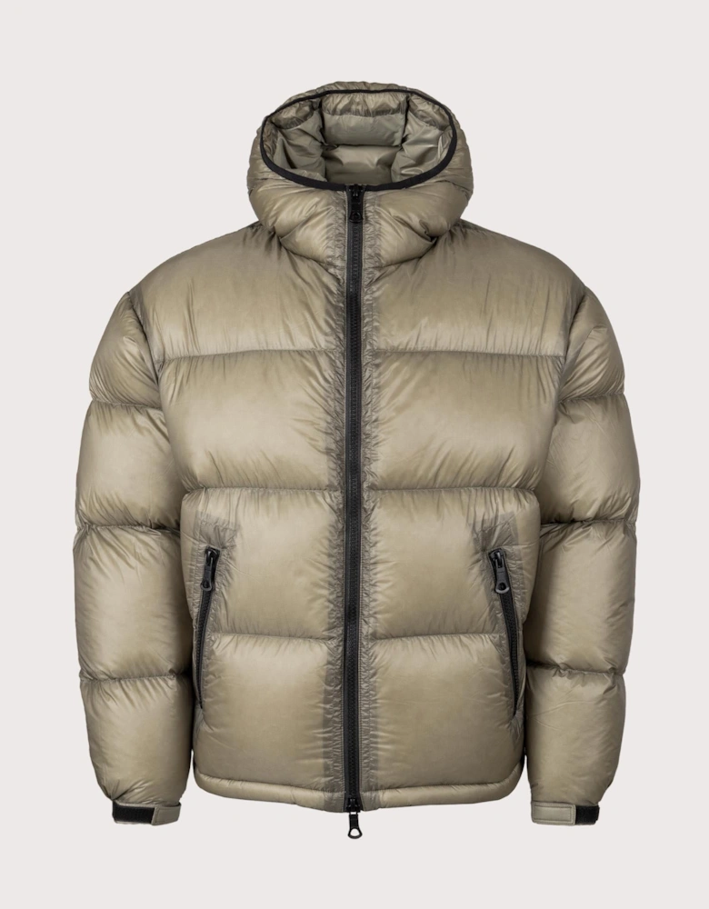 Translucent Hooded Bubble Jacket