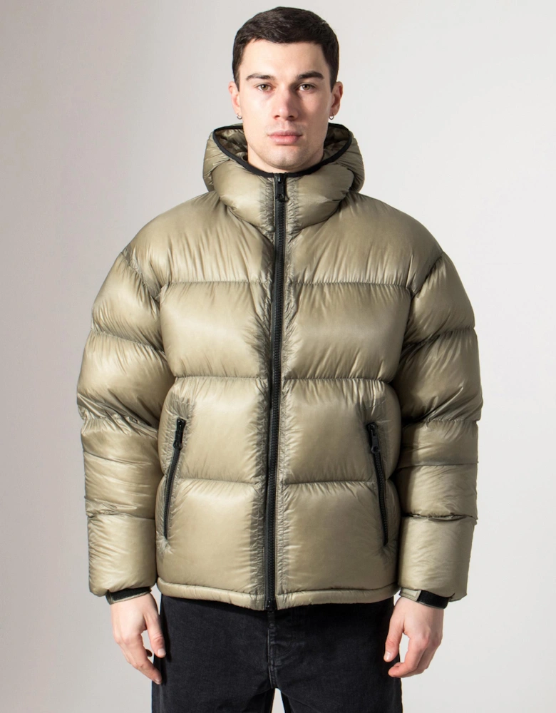 Translucent Hooded Bubble Jacket