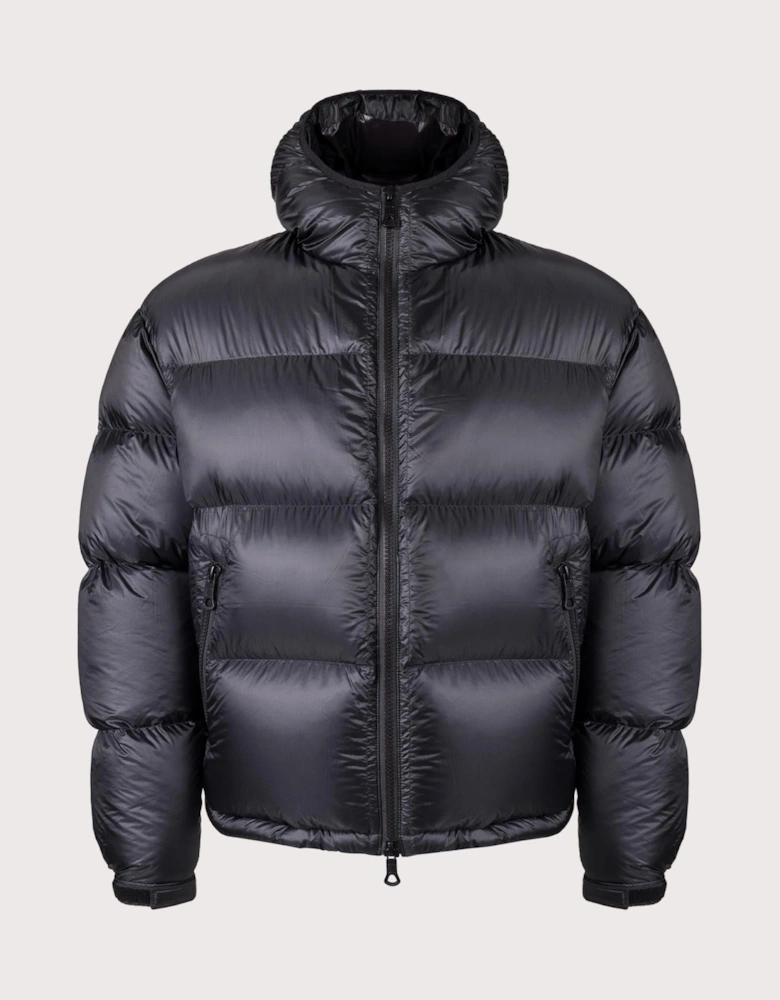 Translucent Hooded Bubble Jacket