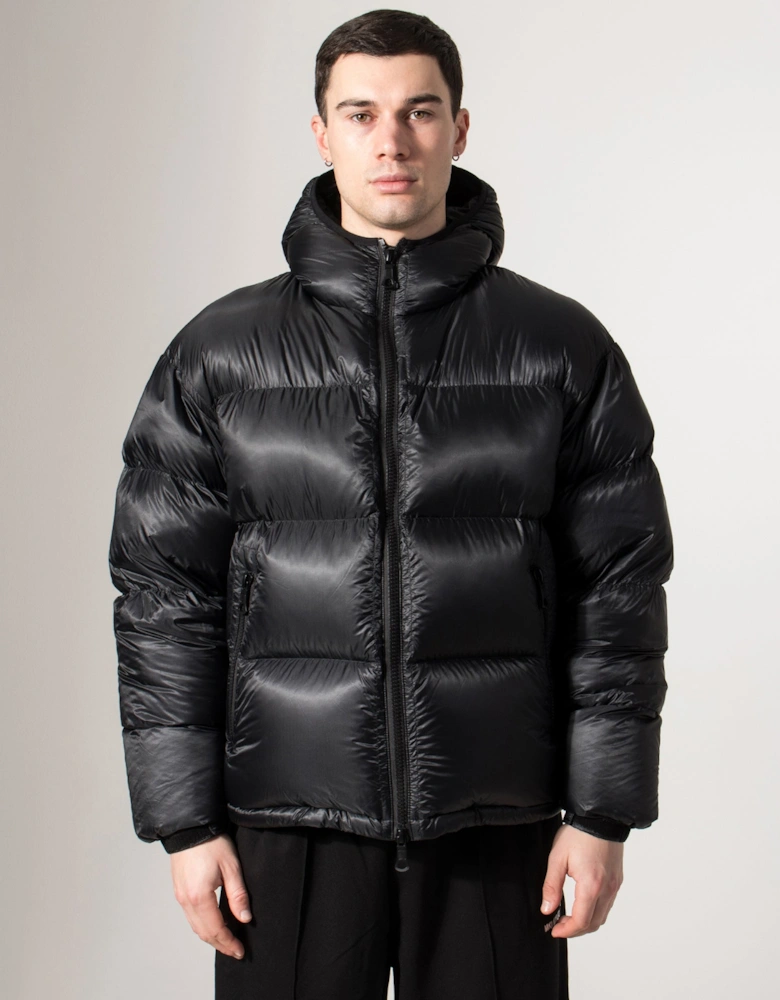 Translucent Hooded Bubble Jacket