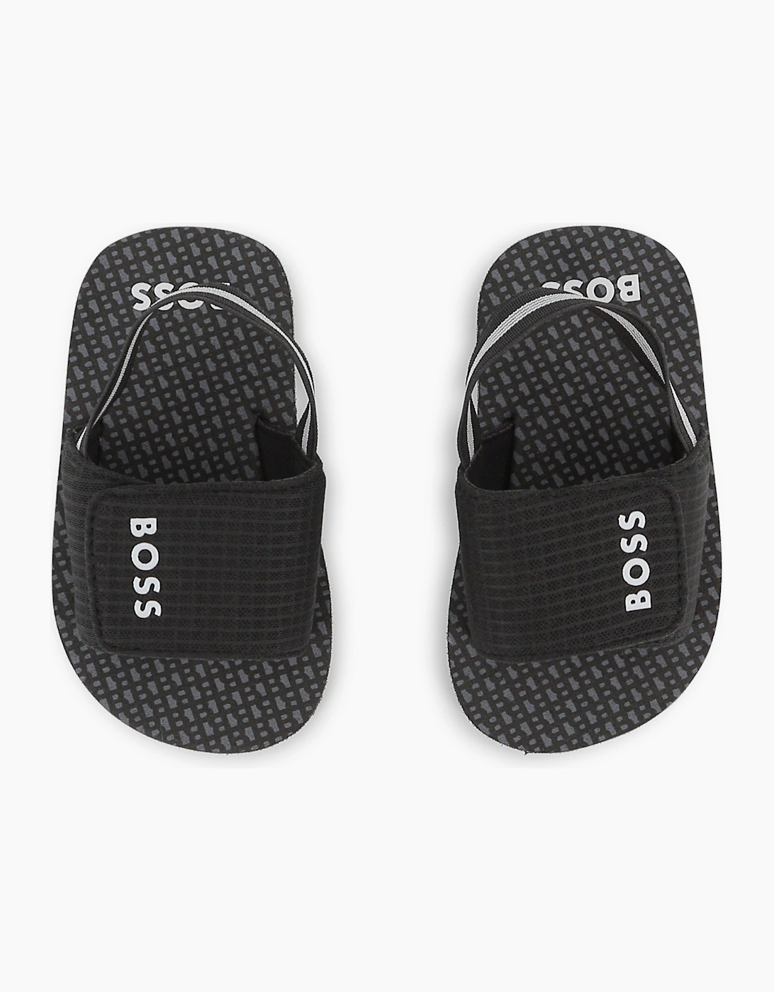 BOSS TODDLER/KID BLACK SLIDERS J52820, 7 of 6