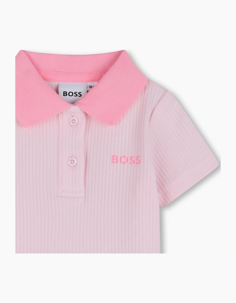 BOSS BABY/TODDLER GIRL PINK 2 PCE SET J53062