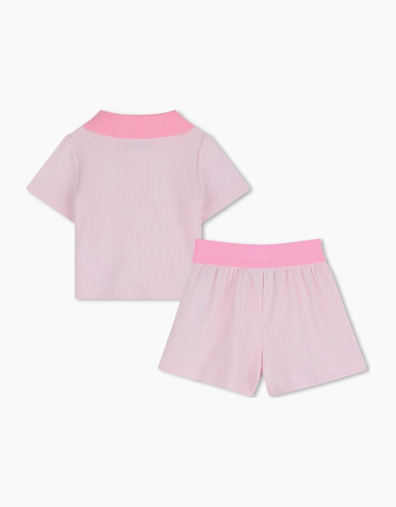 BOSS BABY/TODDLER GIRL PINK 2 PCE SET J53062