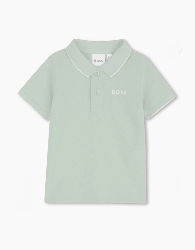 BOSS BABY/TODDLER SPROUT GREEN POLO SHIRT J52713