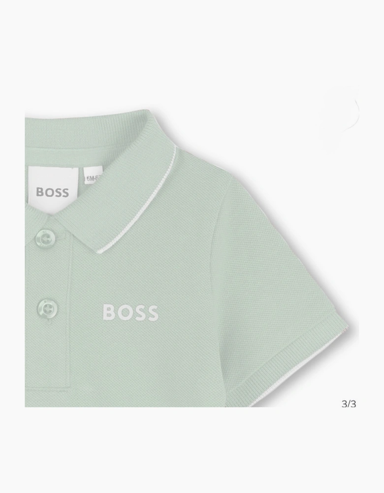 BOSS BABY/TODDLER SPROUT GREEN POLO SHIRT J52713