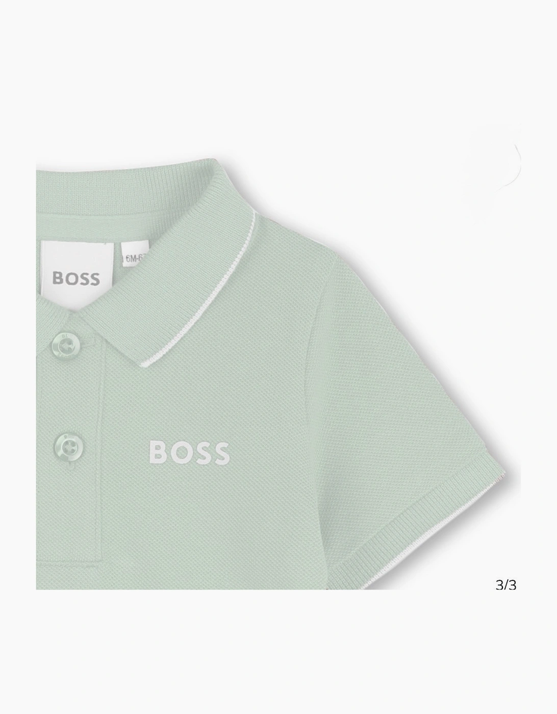 BOSS BABY/TODDLER SPROUT GREEN POLO SHIRT J52713