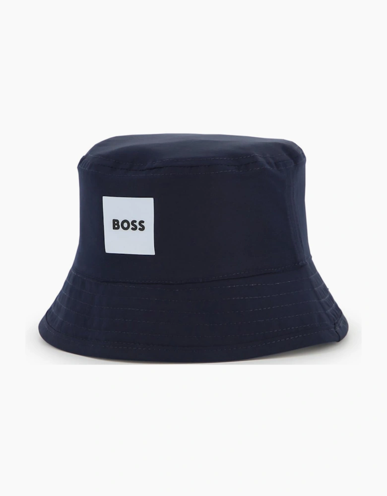 BOSS BABY/TODDLER BLUE REVERSIBLE BUCKET HAT J53140