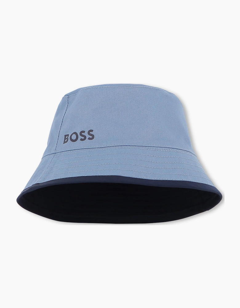 BOSS BABY/TODDLER BLUE REVERSIBLE BUCKET HAT J53140
