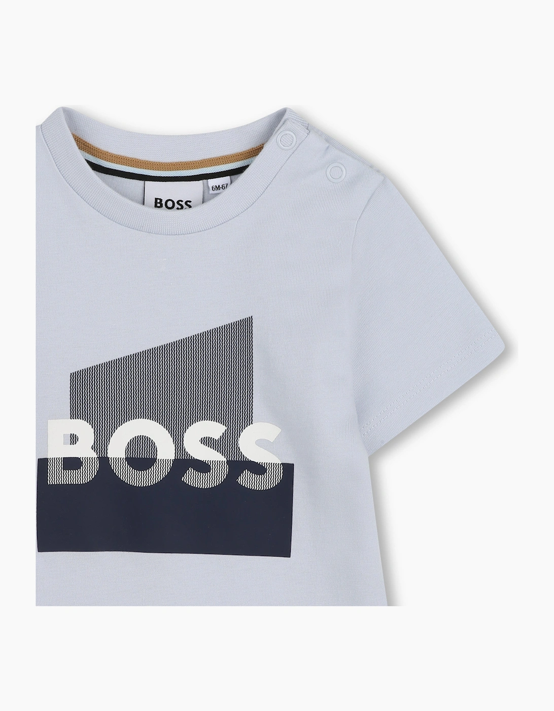 BOSS BABY/TODDLER PALE BLUE GRAPHIC T SHIRT J52879