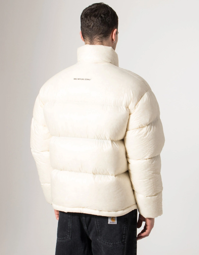 Translucent Funnel Neck Bubble Jacket