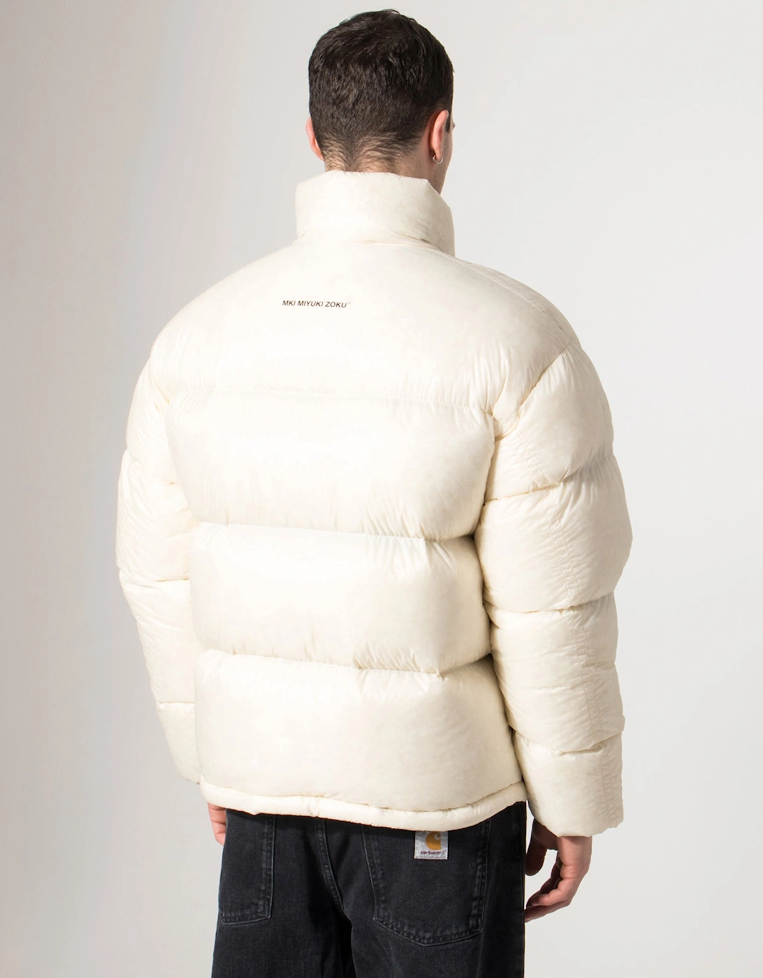 Translucent Funnel Neck Bubble Jacket