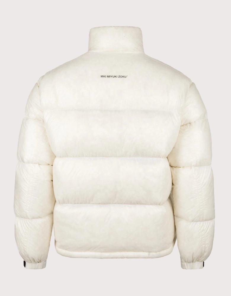 Translucent Funnel Neck Bubble Jacket