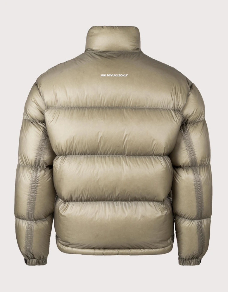 Translucent Funnel Neck Bubble Jacket