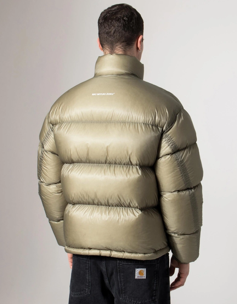 Translucent Funnel Neck Bubble Jacket