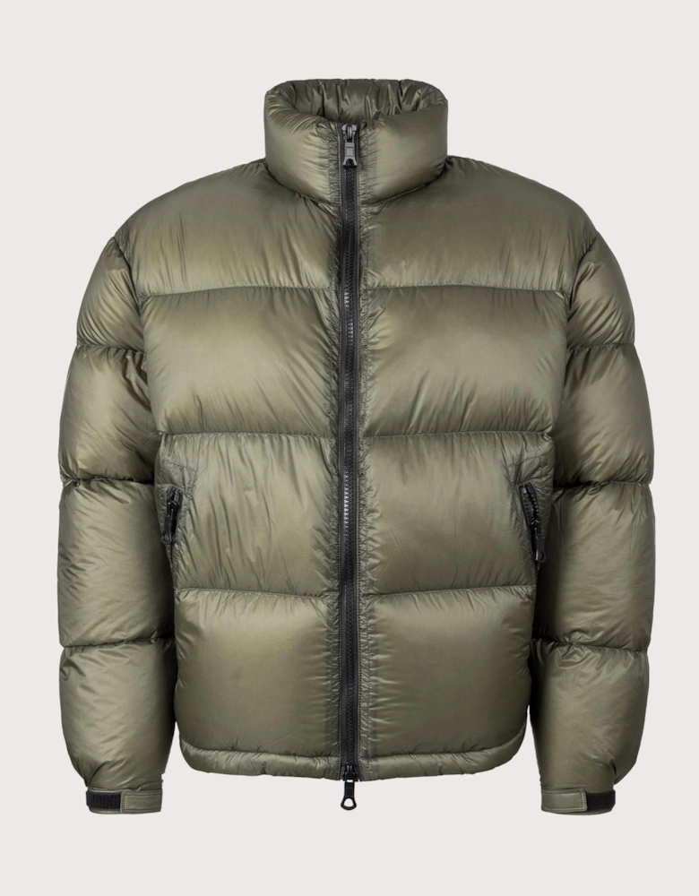 Translucent Funnel Neck Bubble Jacket