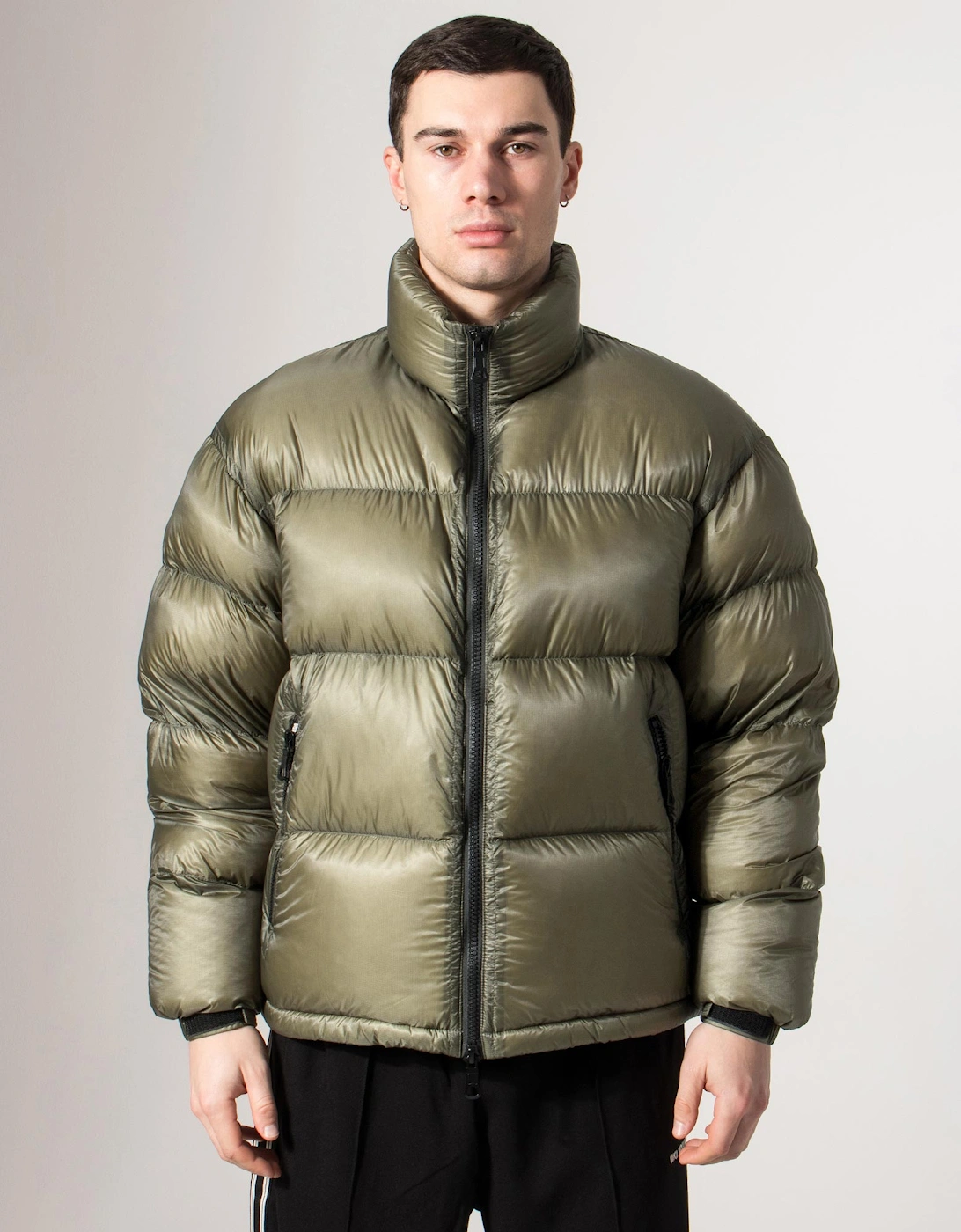 Translucent Funnel Neck Bubble Jacket