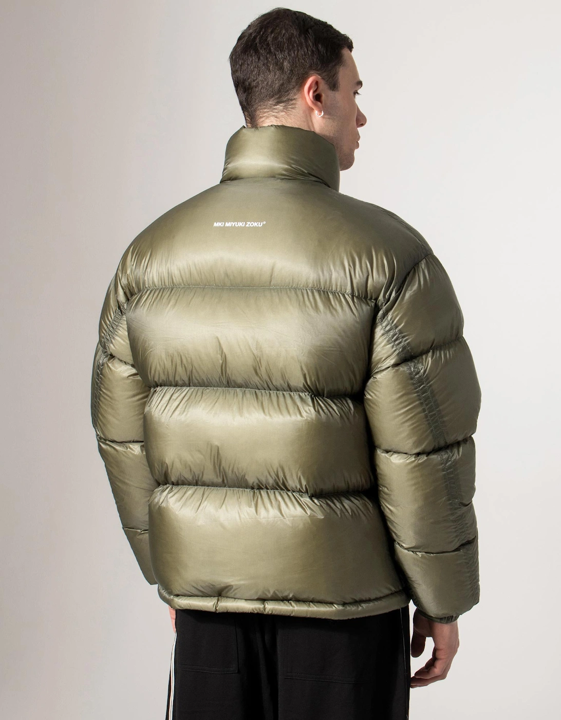 Translucent Funnel Neck Bubble Jacket