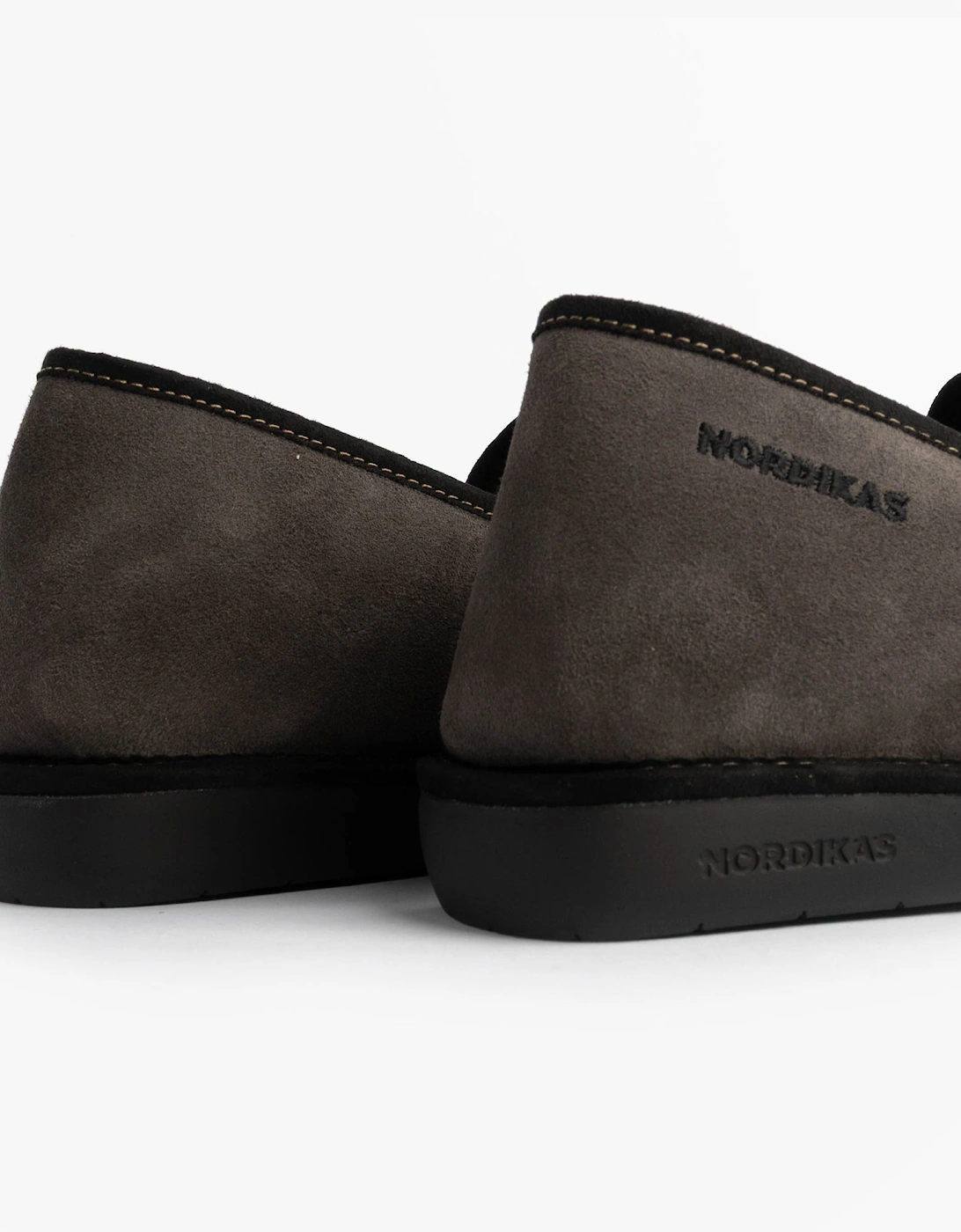 663 Mens Suede Full Slippers Grey