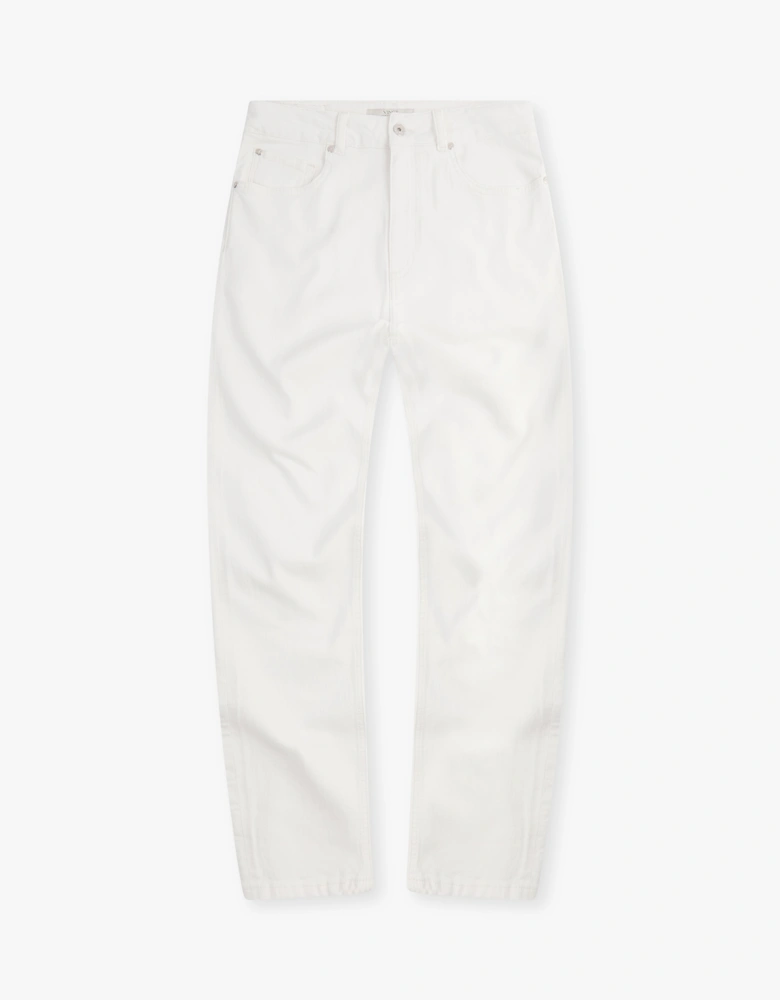 Vingt Quatre Taper Fit Chalk White Garment Dye Jeans