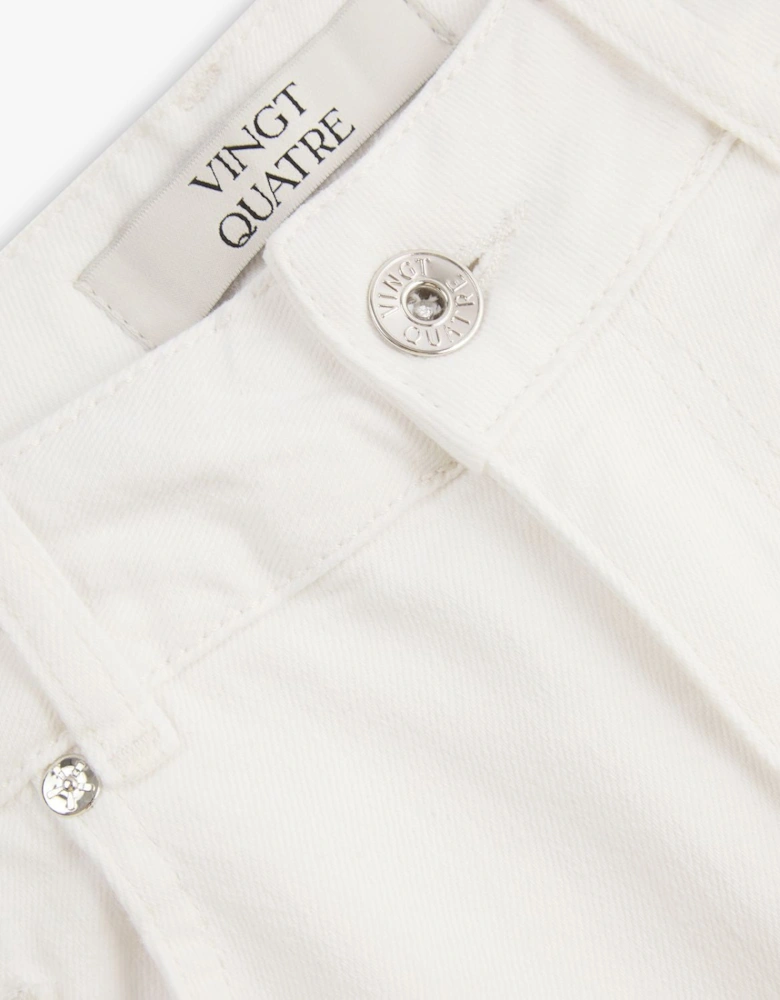 Vingt Quatre Slim Fit Chalk White Garment Dye Jeans