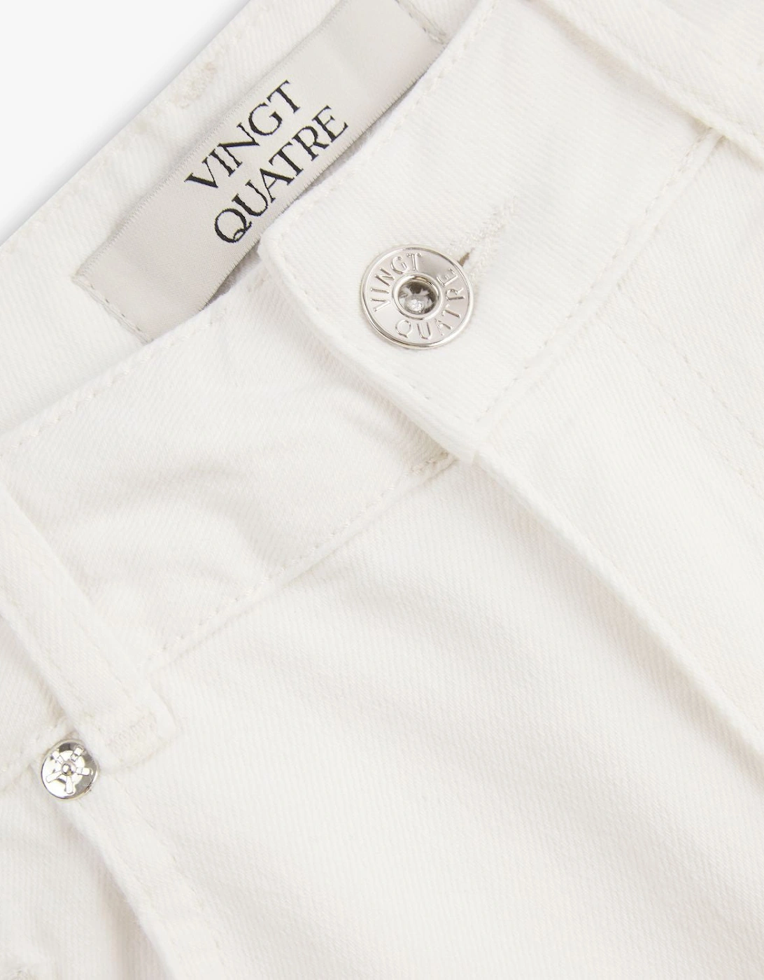 Vingt Quatre Slim Fit Chalk White Garment Dye Jeans