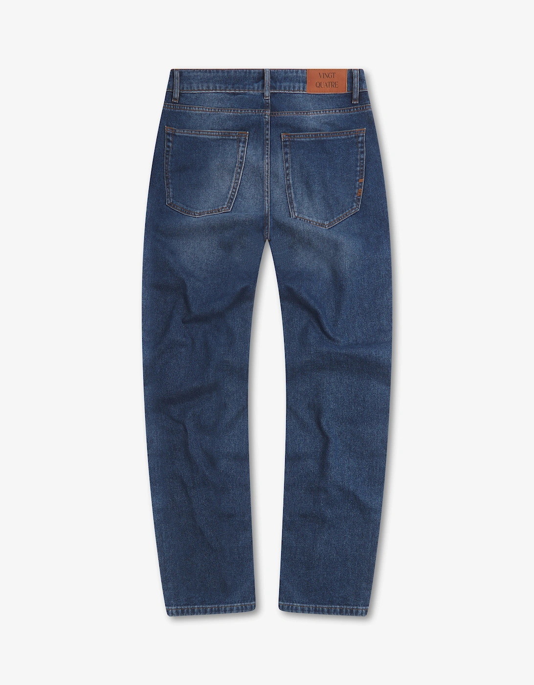 Vingt Quatre Taper Fit Mid Blue Jeans