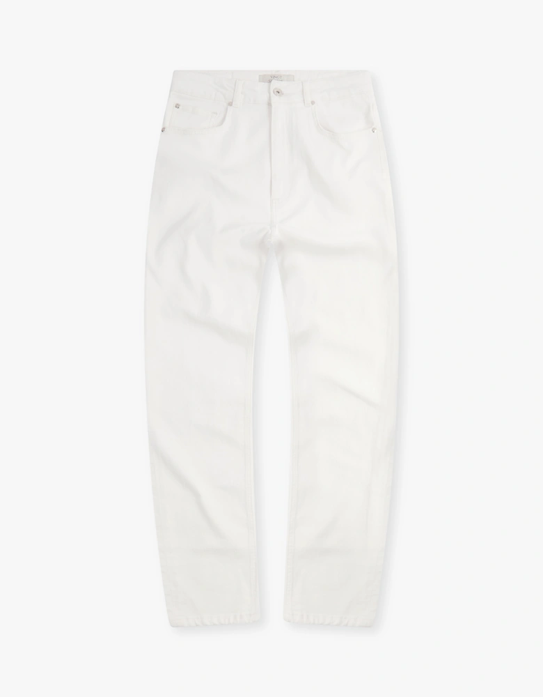 Vingt Quatre Slim Fit Chalk White Garment Dye Jeans