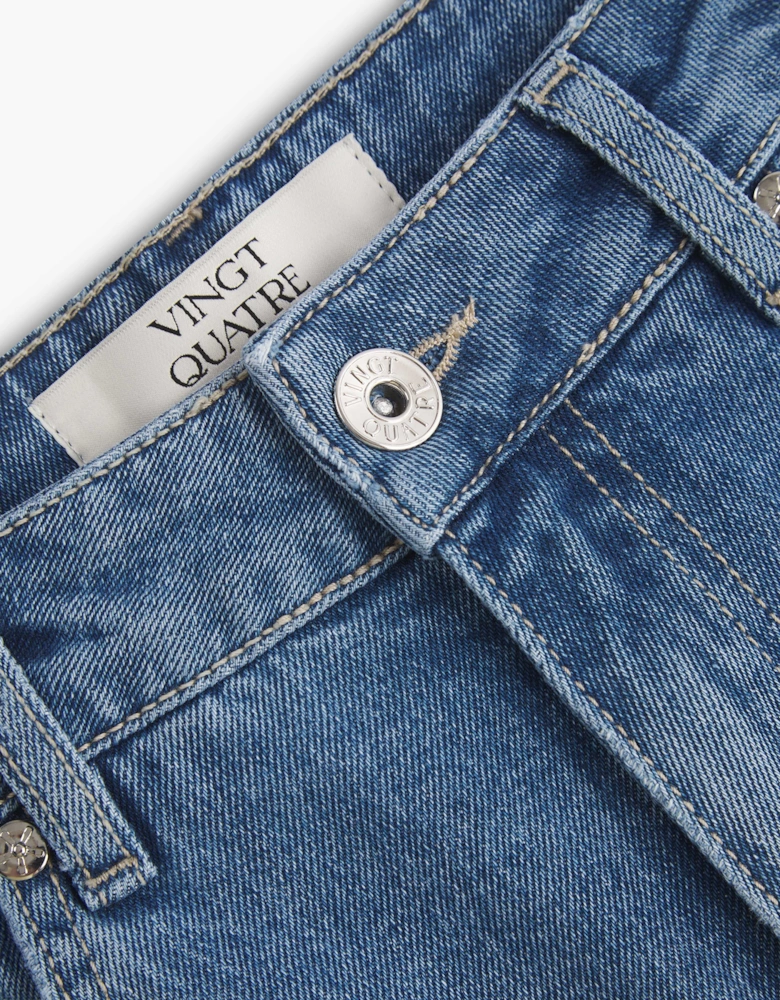 Vingt Quatre Taper Fit Light Blue Jeans