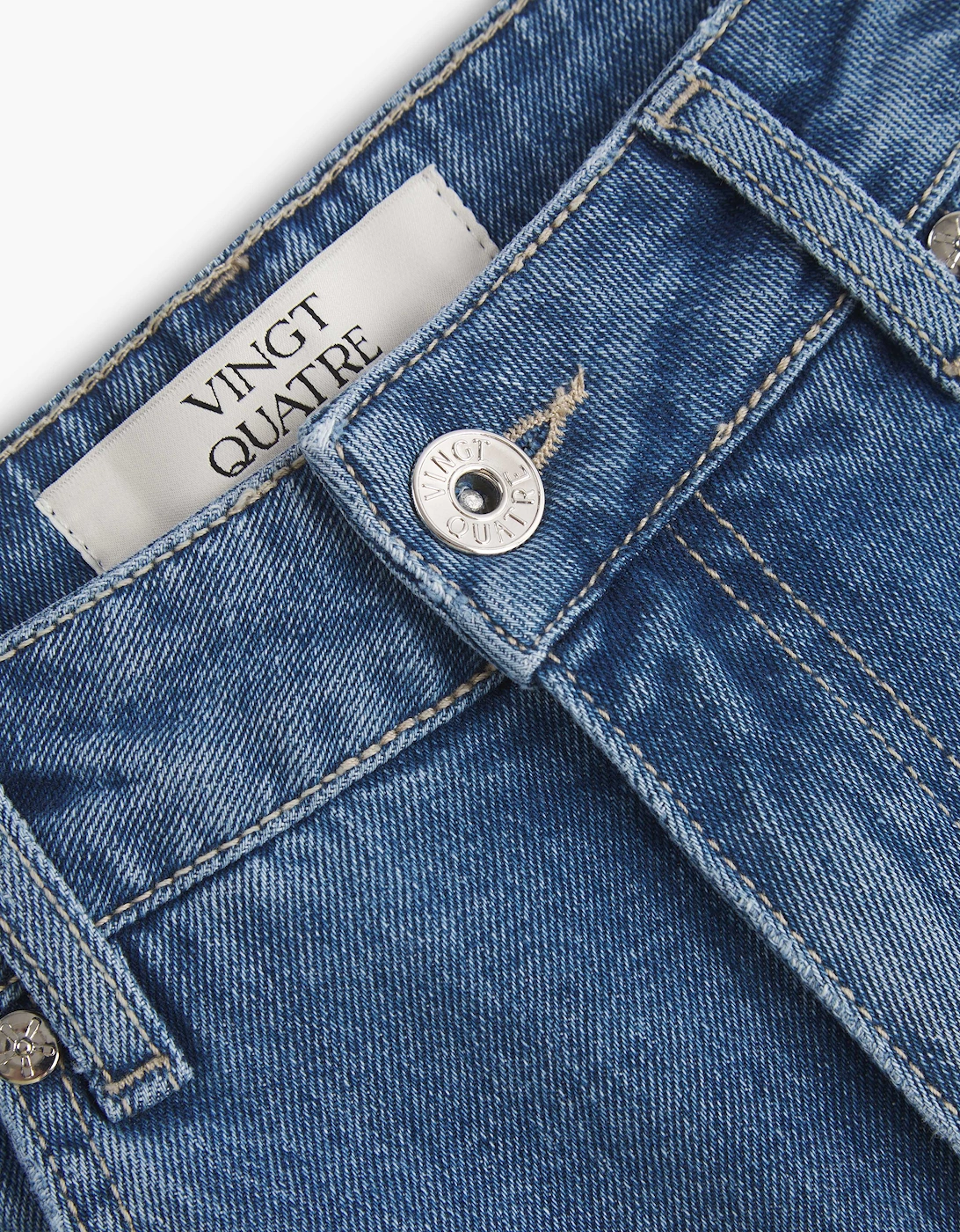 Vingt Quatre Taper Fit Light Blue Jeans