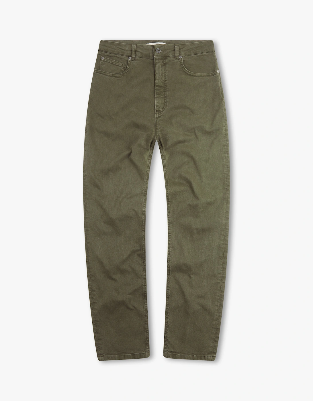 Vingt Quatre Slim Fit Olive Green Garment Dye Jeans, 7 of 6