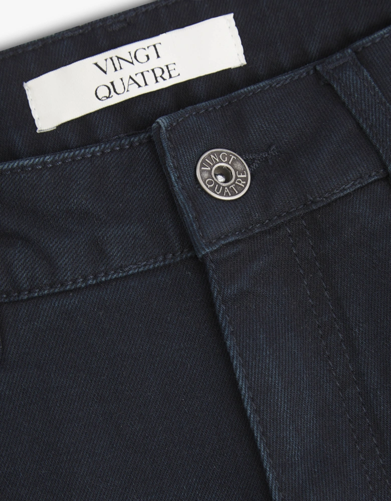 Vingt Quatre Taper Fit Blue Black Jeans