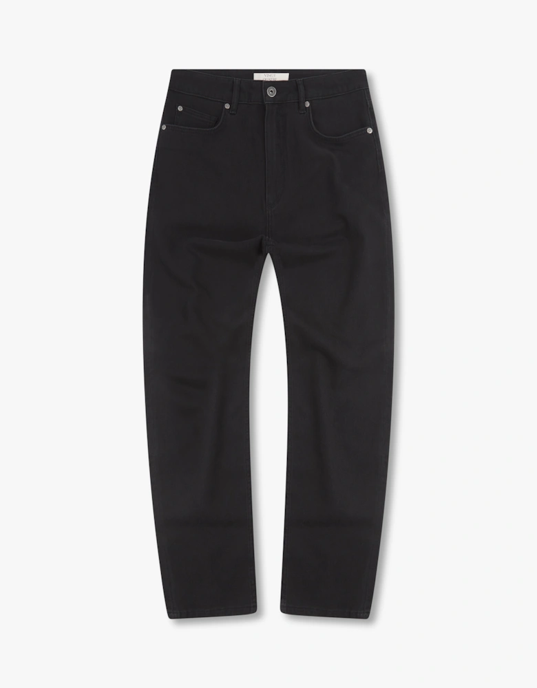 Vingt Quatre Slim Fit Washed Black Jeans
