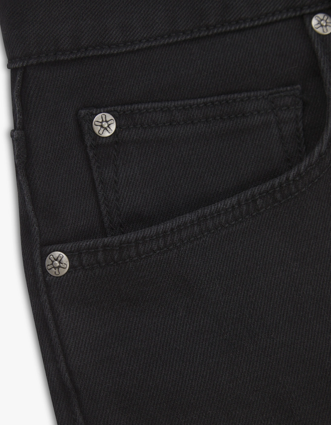 Vingt Quatre Slim Fit Washed Black Jeans